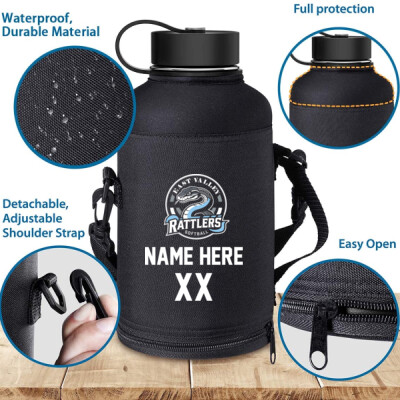 64oz Water Bottle with case - personalized with player name / number Thumbnail