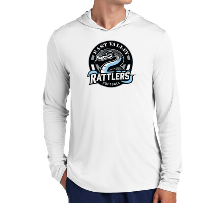 UPF Long sleeve hooded drifit - white Thumbnail