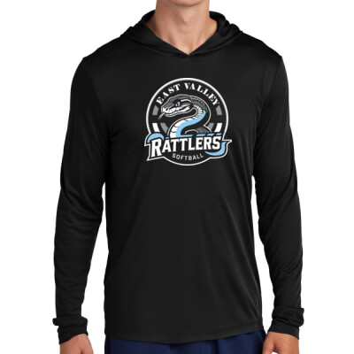 UPF Long sleeve hooded drifit - black Thumbnail