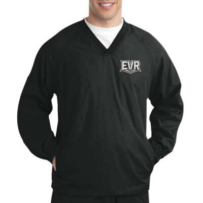 Adult Unisex V-Neck Raglan Wind Shirt - EVR Thumbnail