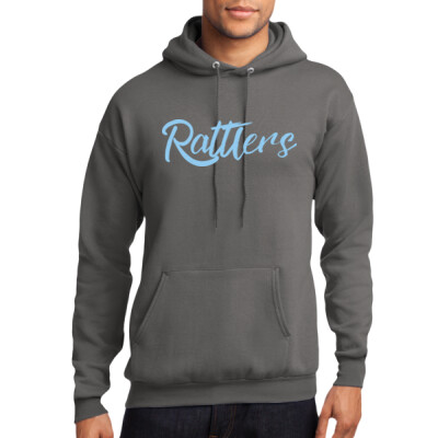 Adult Fleece Hoodie - Rattlers blue logo Thumbnail