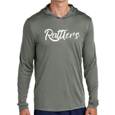 UPF Long sleeve hooded drifit - Rattlers white logo Thumbnail