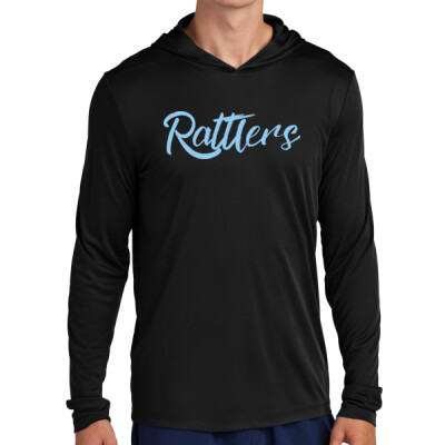 UPF Long sleeve hooded drifit - Rattlers blue logo Thumbnail