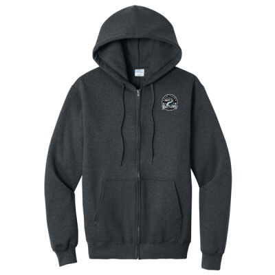 Adult Zip Up Hoodie - round logo Thumbnail