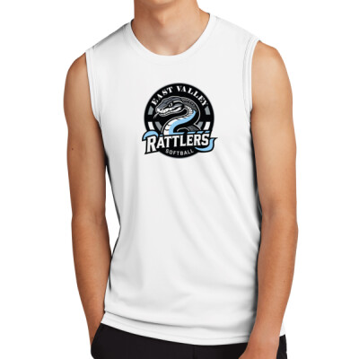 Unisex Drifit Performance Sleeveless Tee - White Thumbnail